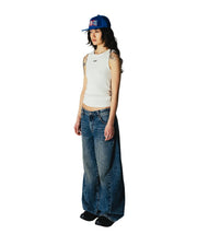 WOODBIRD Vega twisted jeans blue vintage