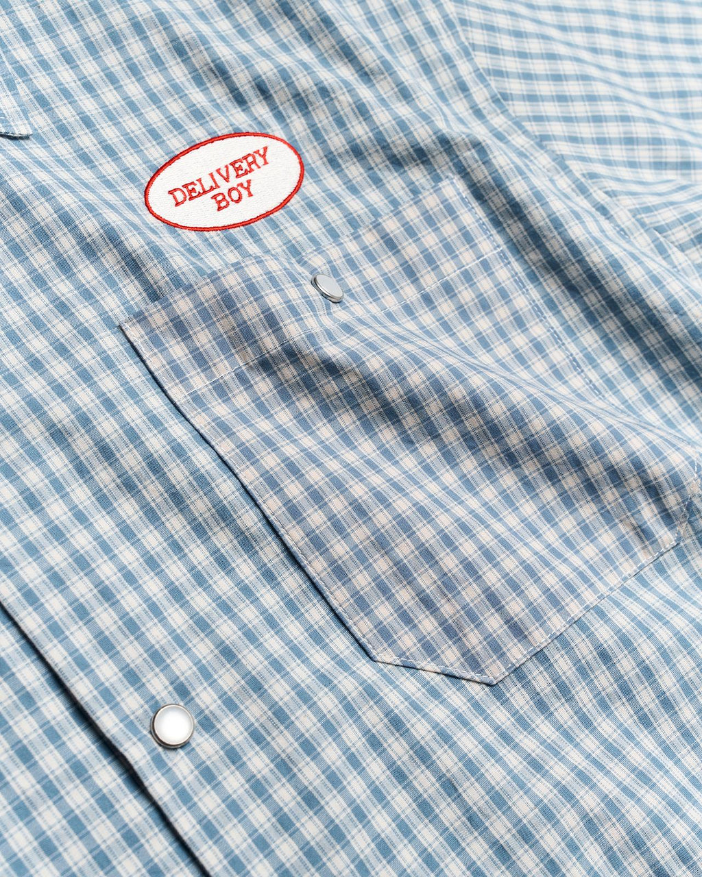 WOODBIRD X NIKBEN Delivery shirt blue white