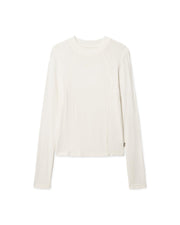 WOODBIRD Xao LS tee off white