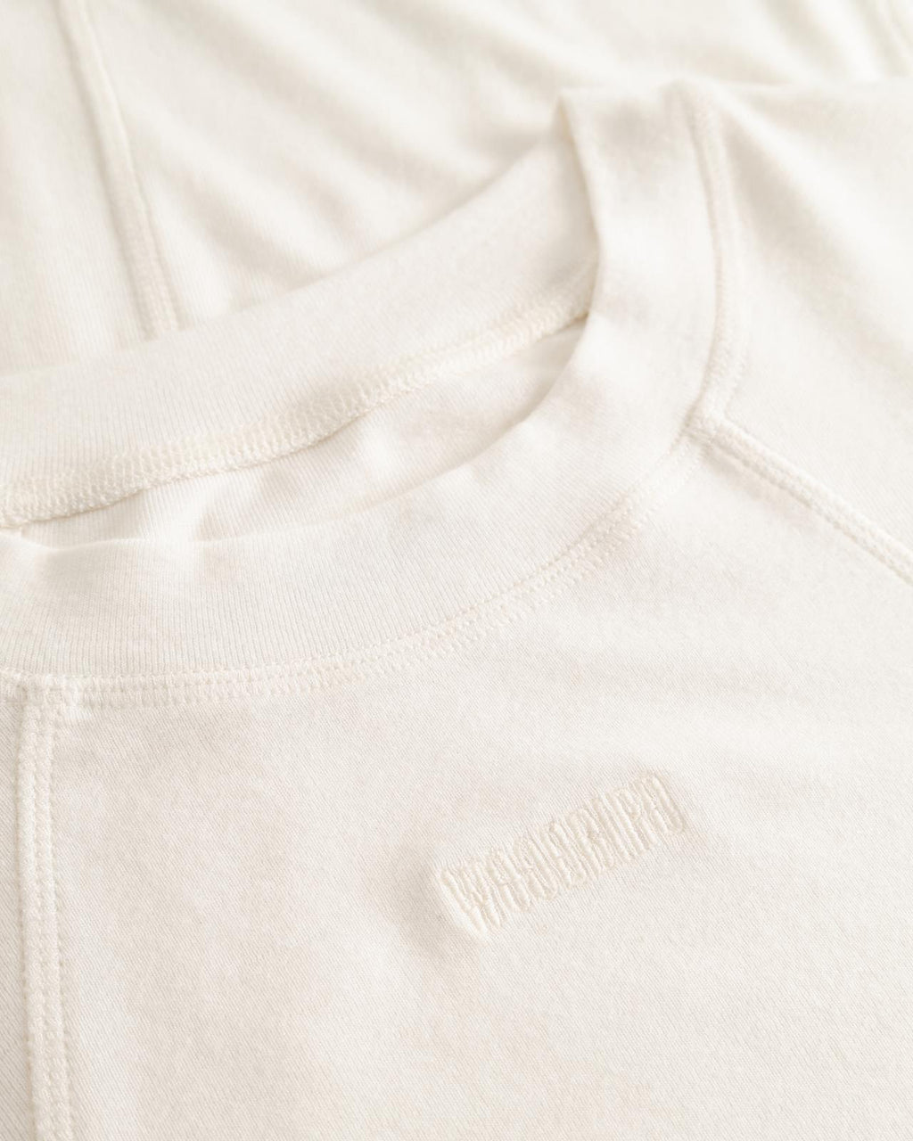 WOODBIRD Xao LS tee off white