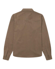 WOODBIRD Xing HB stripe shirt dark olive