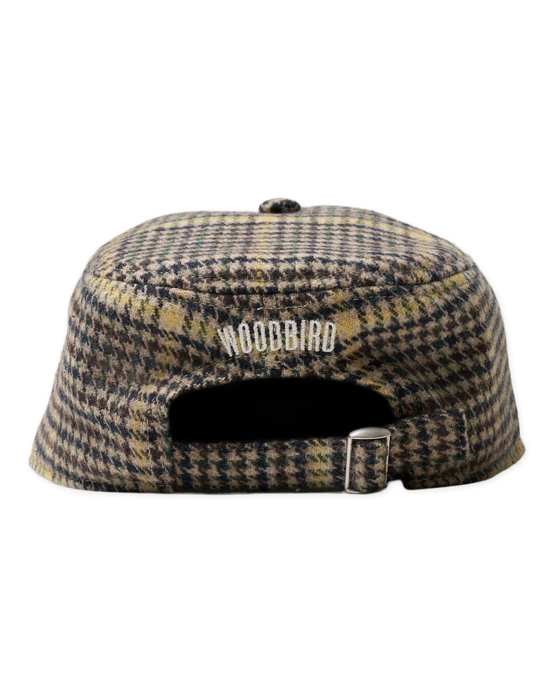 WOODBIRD Yin check pillbox cap