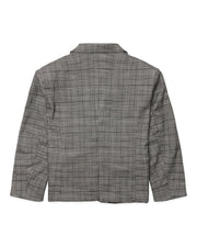 WOODBIRD Yun check blazer black grey