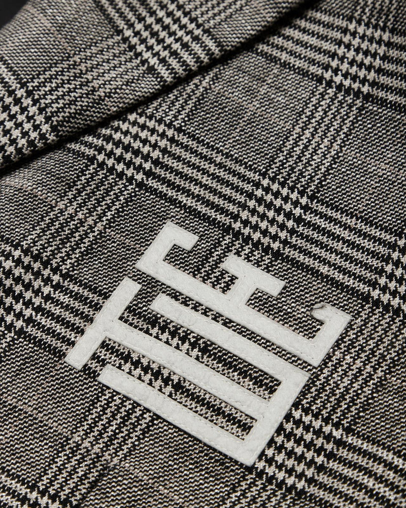 WOODBIRD Yun check blazer black grey