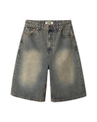 WOODBIRD Yuto aged shorts dark blue