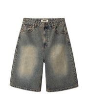 WOODBIRD Yuto aged shorts dark blue