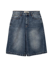 WOODBIRD Yuto twisted shorts blue vintage
