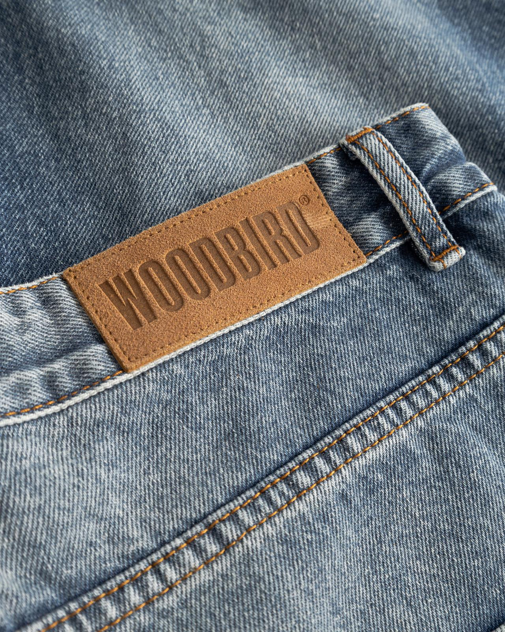 WOODBIRD Yuto twisted shorts blue vintage