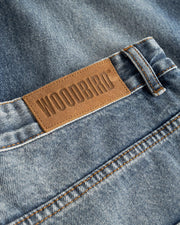 WOODBIRD Yuto twisted shorts blue vintage