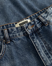 WOODBIRD Yuto twisted shorts blue vintage