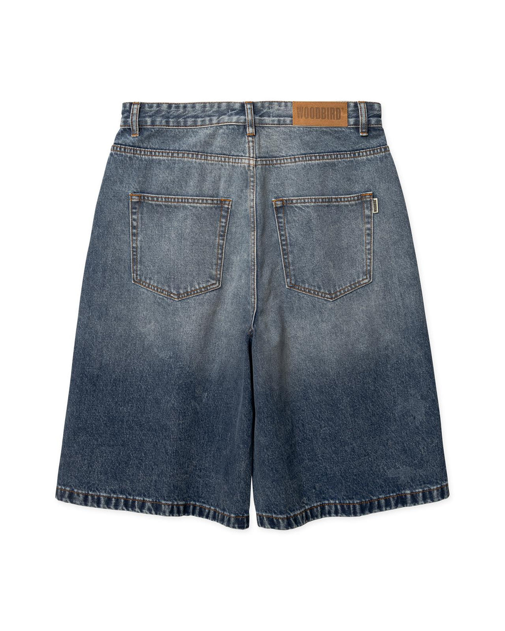 WOODBIRD Yuto twisted shorts blue vintage